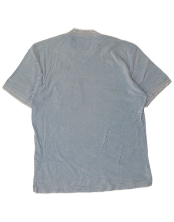 Gas Mens T-Shirt Top Large Blue Cotton