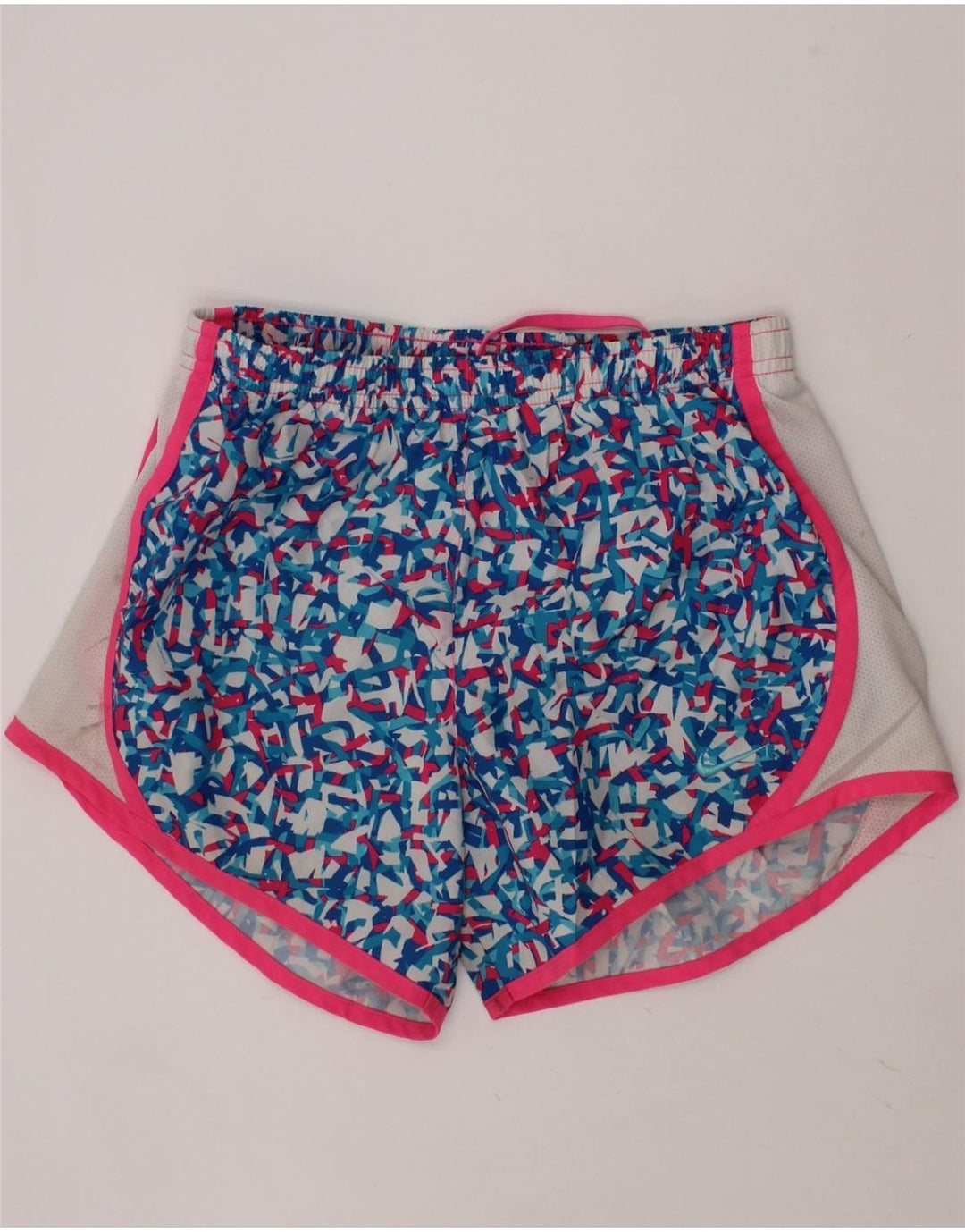 NIKE Boys Dri Fit Sport Shorts 12-13 Years Large Blue Geometric Polyester Vintage Nike and Second-Hand Nike from Messina Hembry 