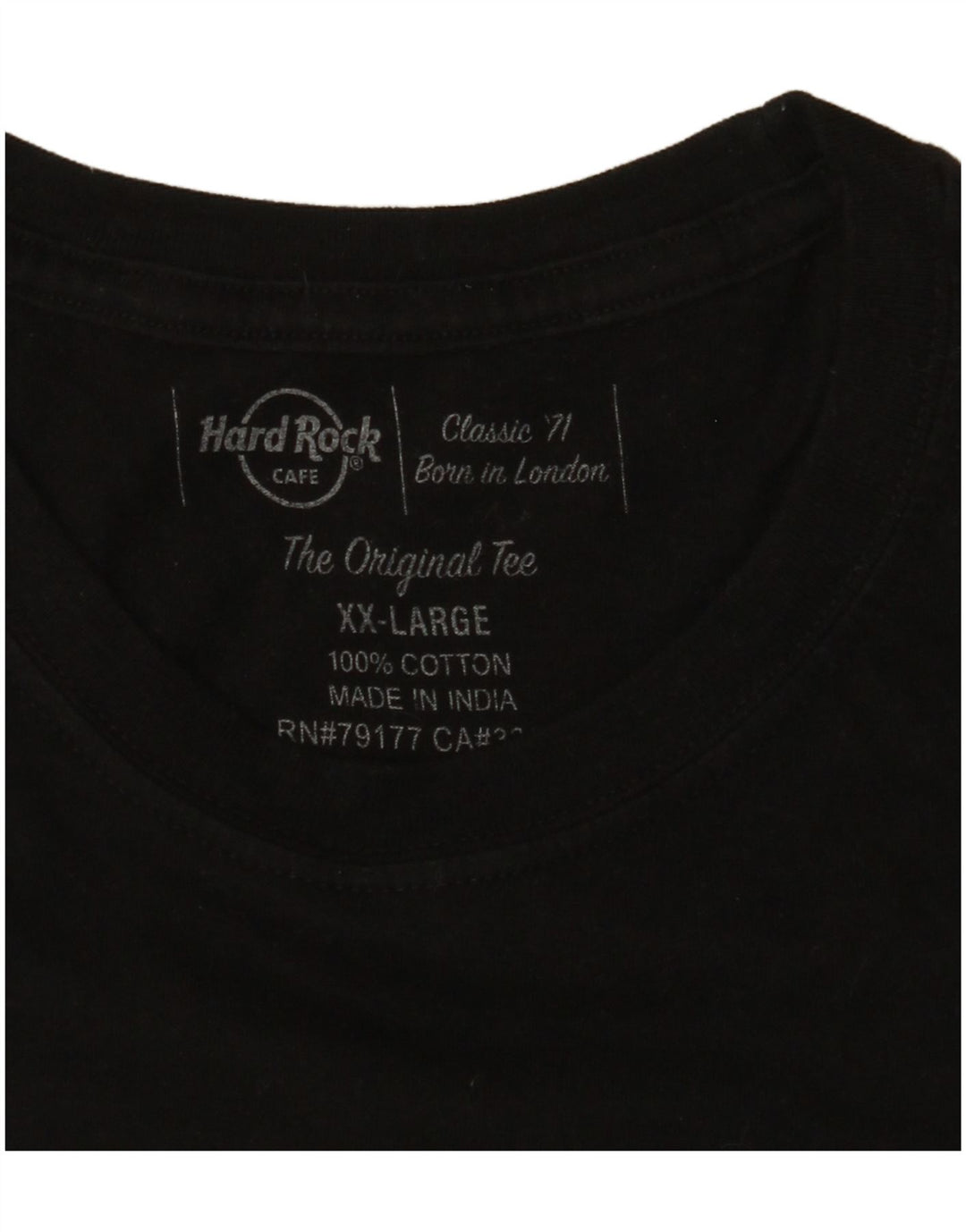 HARD ROCK CAFE Womens Copenhagen Graphic T-Shirt Top UK 20 2XL Black