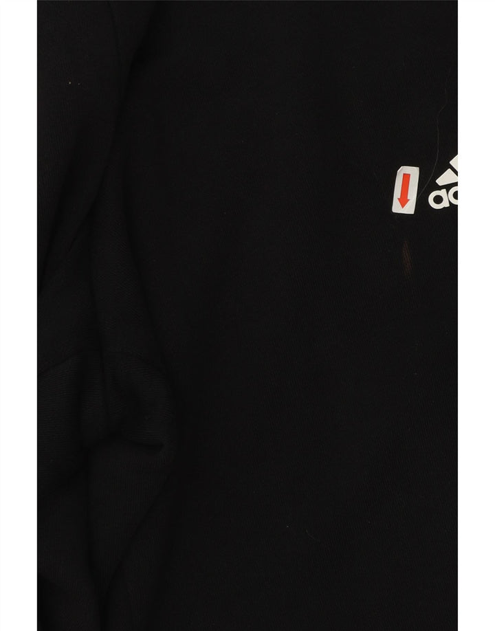 Adidas Mens Tracksuit Trousers Medium Black Cotton