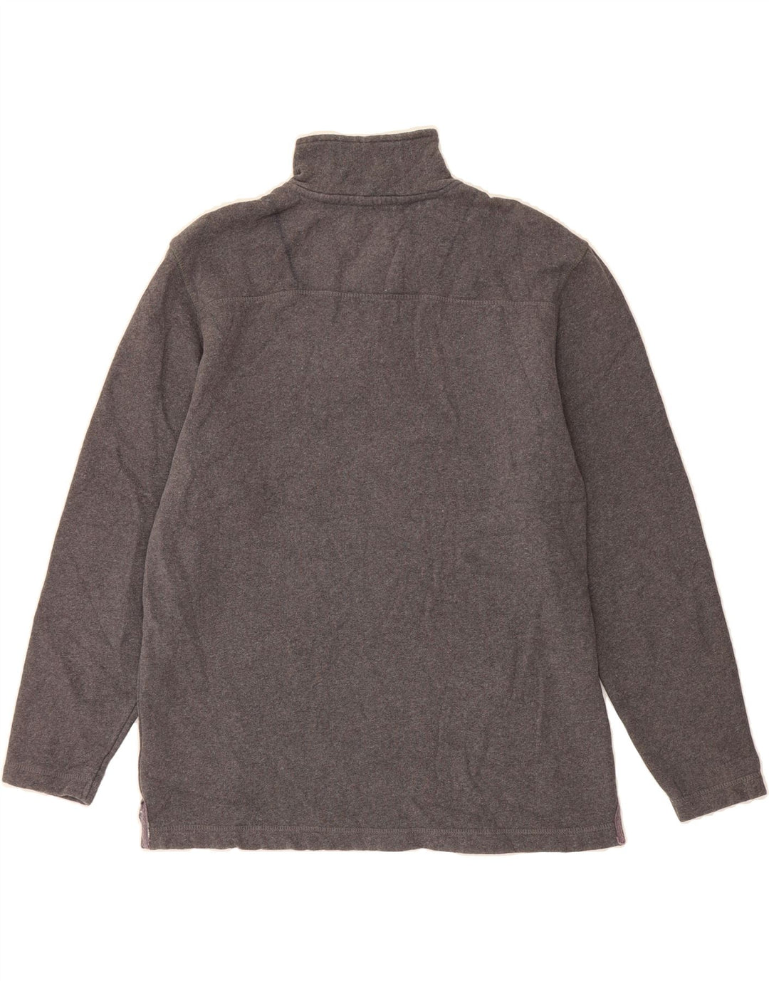 CREW CLOTHING Mens Zip Neck Sweatshirt Jumper Small Grey Cotton Vintage Crew Clothing and Second-Hand Crew Clothing from Messina Hembry 