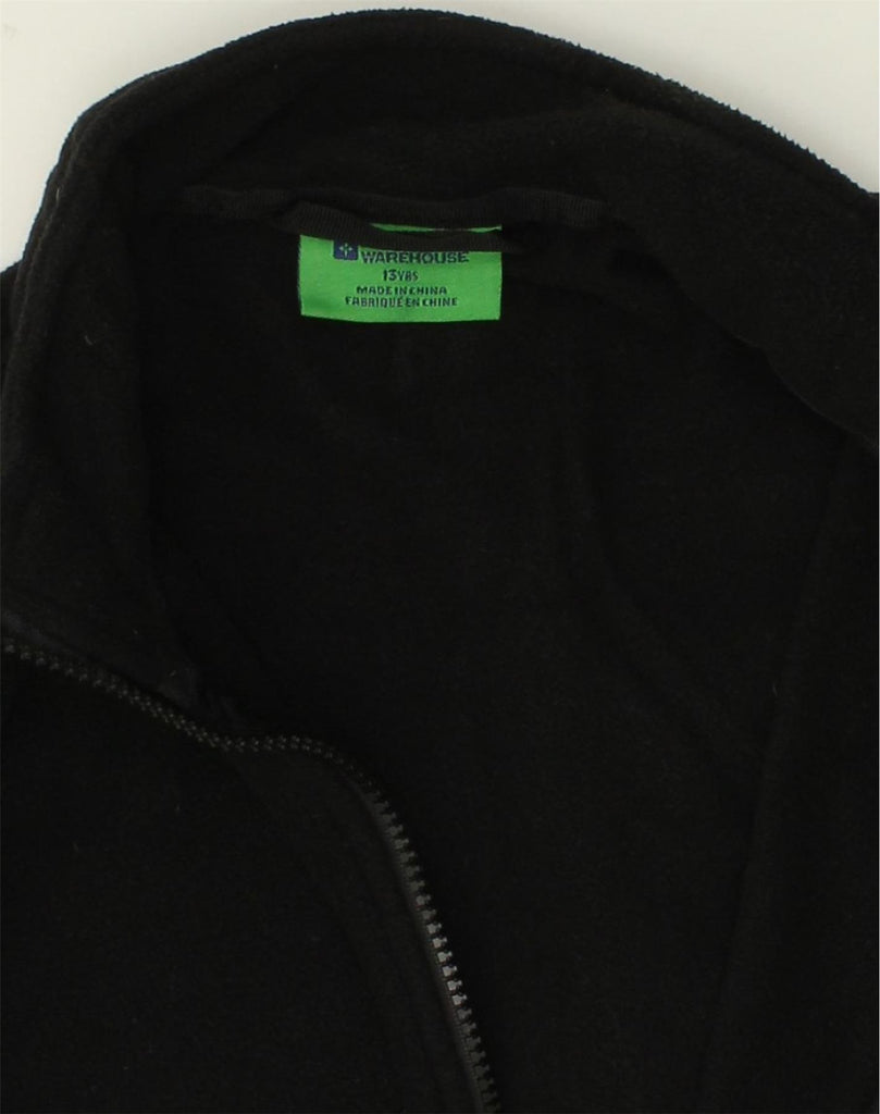 MOUNTAIN WAREHOUSE Boys Fleece Jacket 12-13 Years Black Polyester | Vintage Mountain Warehouse | Thrift | Second-Hand Mountain Warehouse | Used Clothing | Messina Hembry 