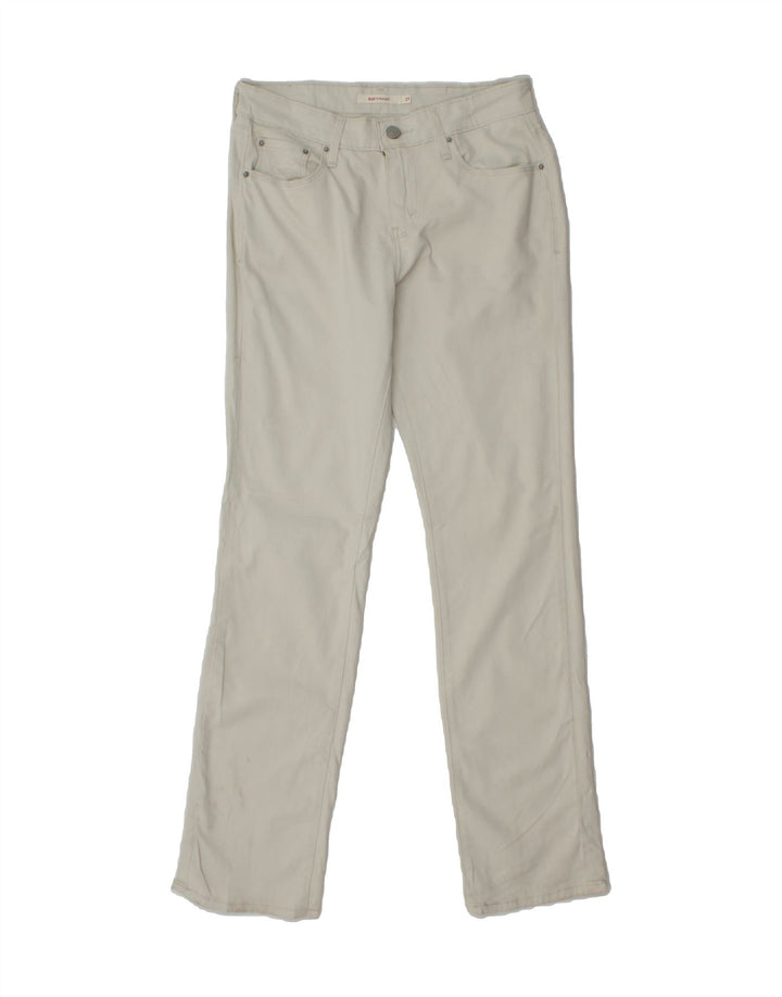 LEVI'S Womens 505 Straight Jeans W27 L31 White Cotton Vintage Levi's and Second-Hand Levi's from Messina Hembry 