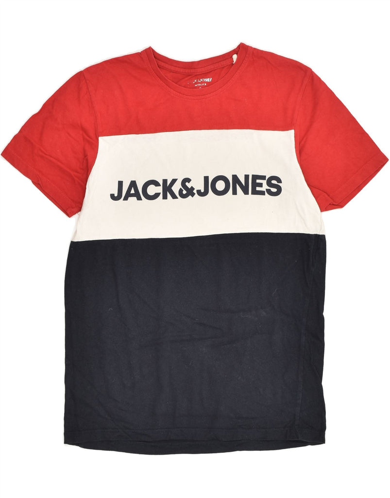 JACK & JONES Mens Graphic T-Shirt Top Small Multicoloured Colourblock | Vintage Jack & Jones | Thrift | Second-Hand Jack & Jones | Used Clothing | Messina Hembry 