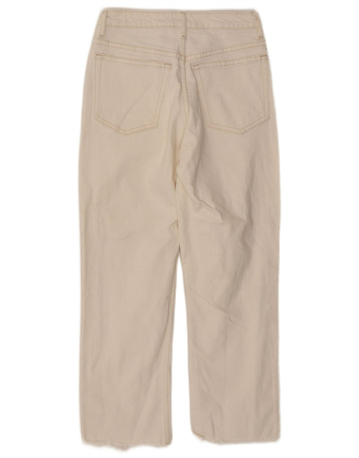 Topshop Womens Straight Jeans W26 L24 White Cotton