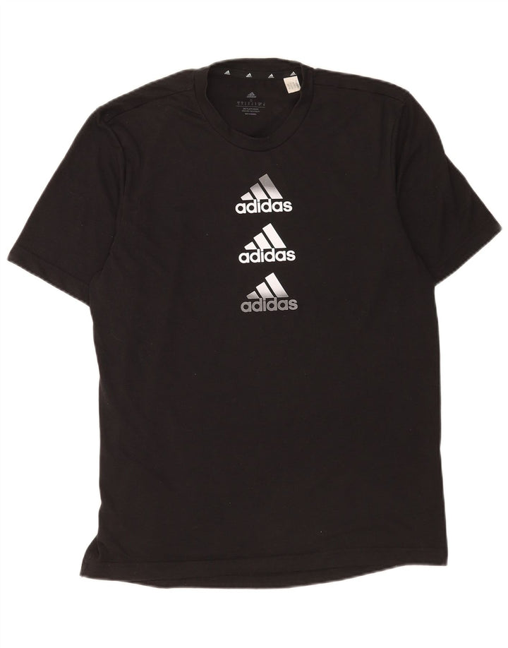 Adidas Mens Aeroready Graphic T-Shirt Top Small Black Polyester
