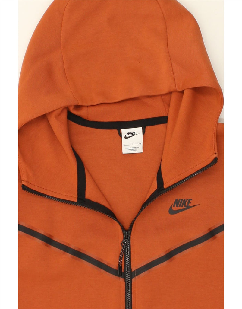 NIKE Mens Zip Hoodie Sweater Small Orange Colourblock Cotton | Vintage Nike | Thrift | Second-Hand Nike | Used Clothing | Messina Hembry 