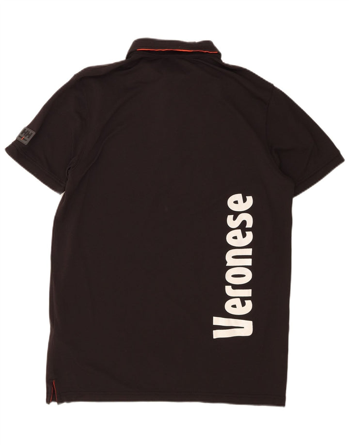 HELLY HANSEN Mens Graphic Polo Shirt Large Black Polyamide