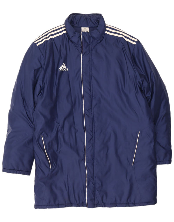 Adidas Mens Windbreaker Coat UK 50/52 2XL Navy Blue Nylon