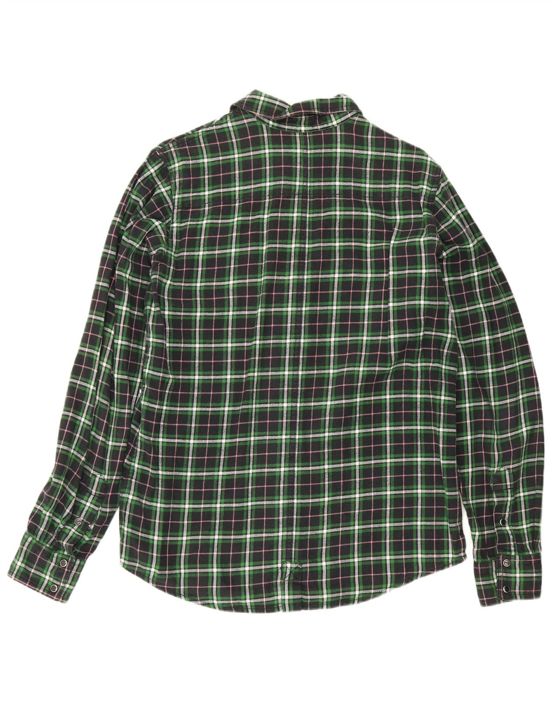Dickies Mens Flannel Shirt Large Green Check Cotton