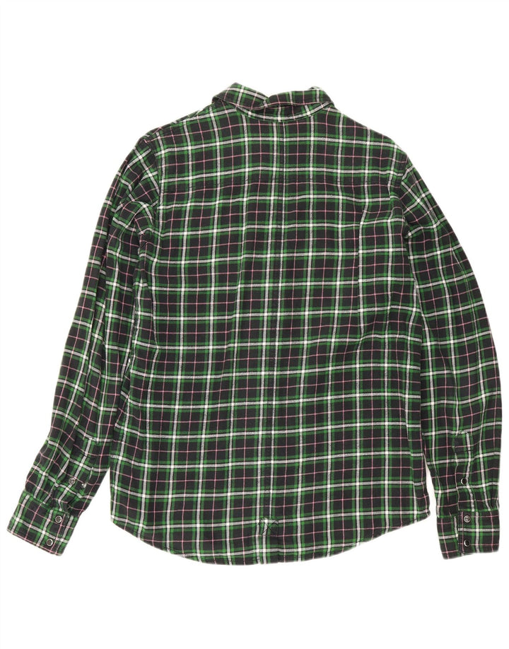 Dickies Mens Flannel Shirt Large Green Check Cotton