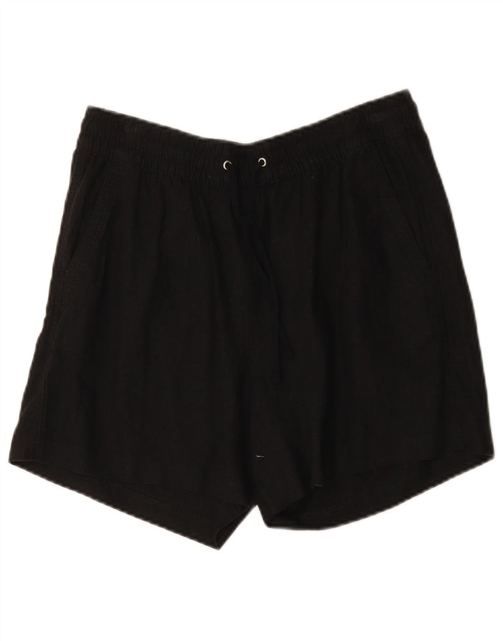 Marks & Spencer Womens Chino Shorts UK 12 Medium W30 Black Linen