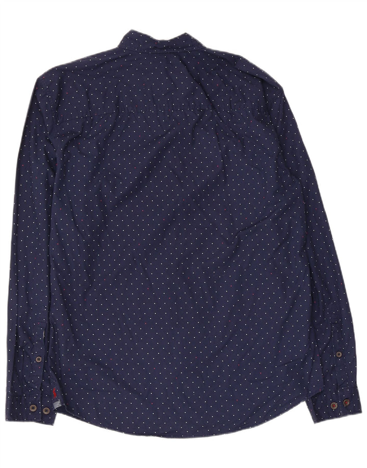 Joules Mens Classic Fit Shirt Medium Navy Blue Spotted