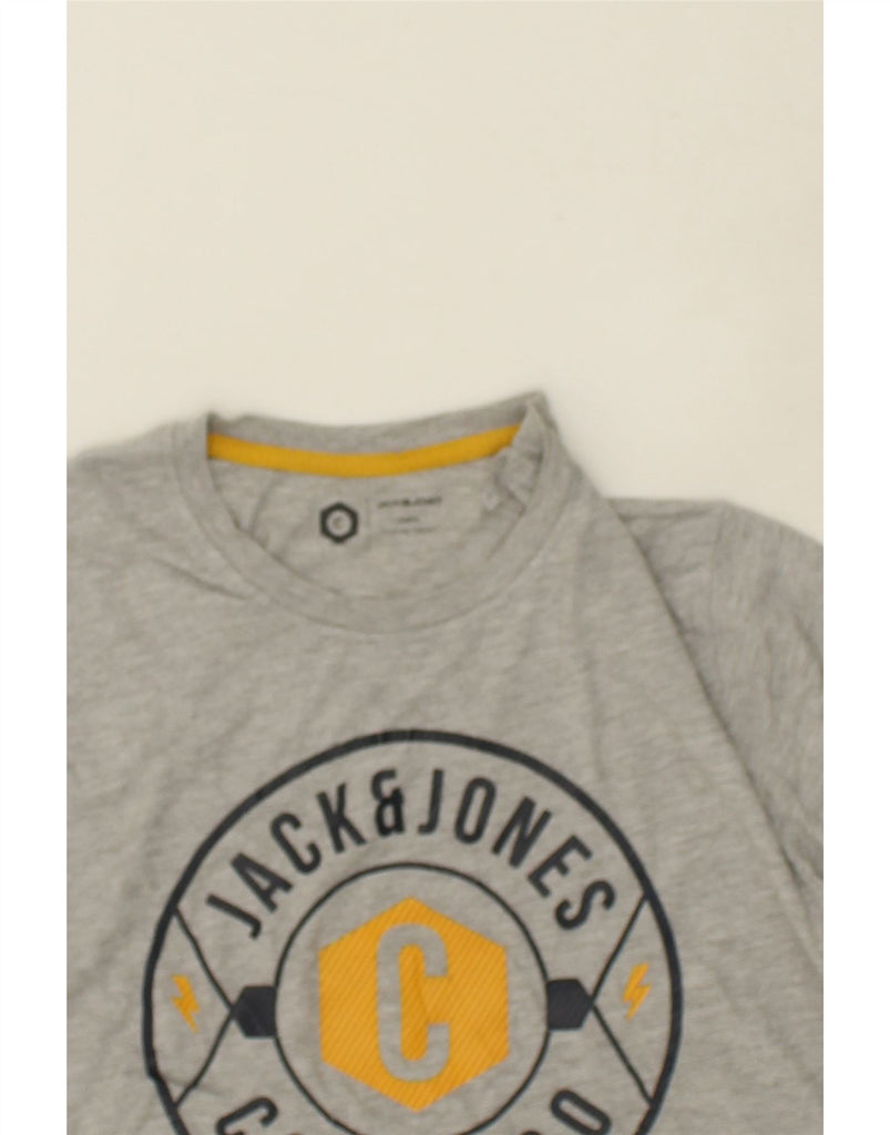 JACK & JONES Mens Graphic T-Shirt Top Large Grey Cotton | Vintage Jack & Jones | Thrift | Second-Hand Jack & Jones | Used Clothing | Messina Hembry 