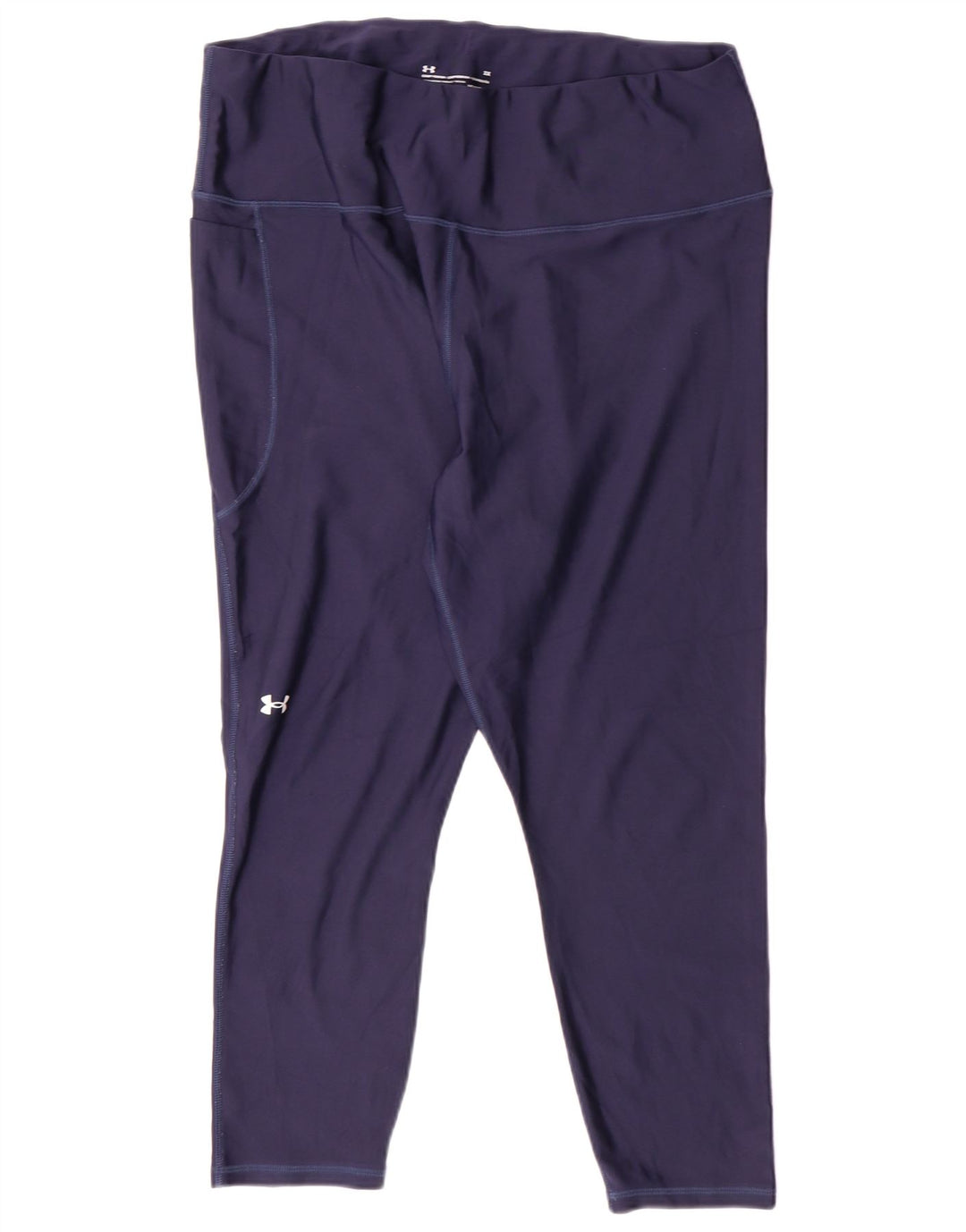 Under Armour Womens Compression Capri Leggings UK 20 2XL Navy Blue Sports