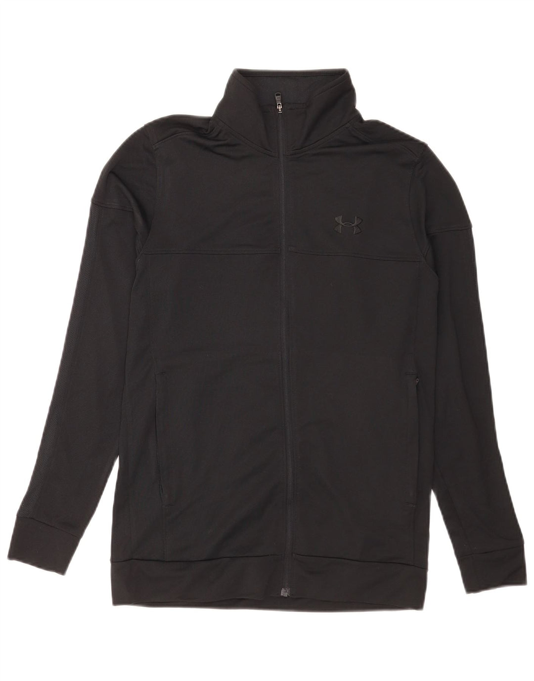 Under Armour Mens Tracksuit Top Jacket Small Black Polyester