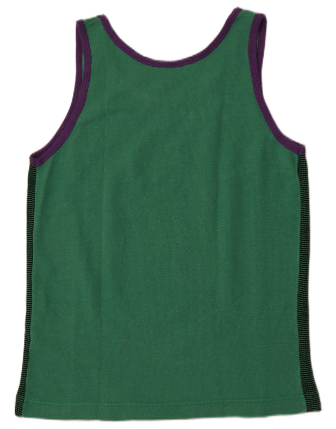 Vintage Mens Graphic Vest Top Small Green Pinstripe