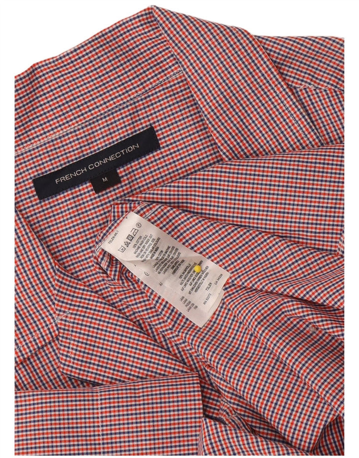 French Connection Womens Front Tie Shirt UK 14 Medium Red Check