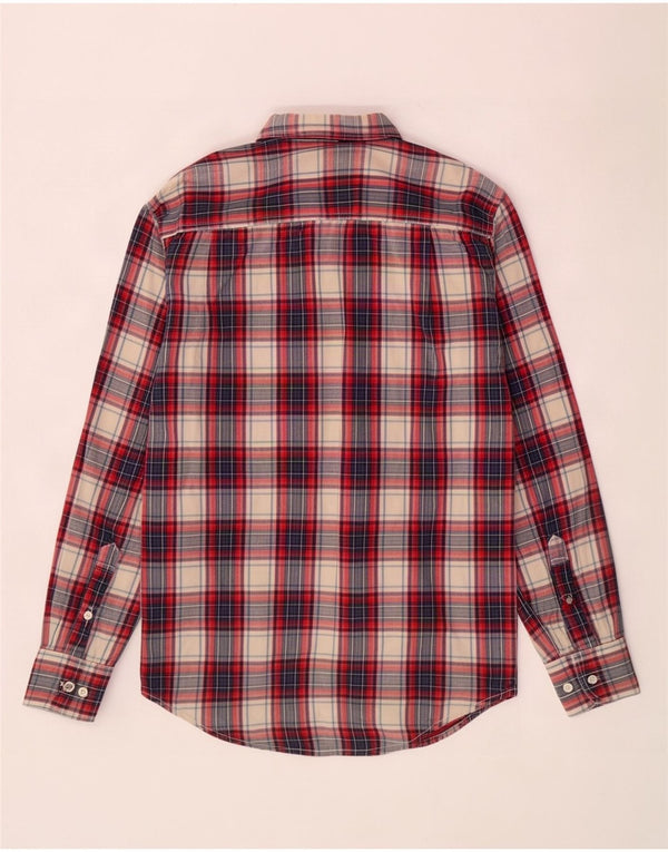 Canadian Mens Shirt Small Red Plaid Cotton