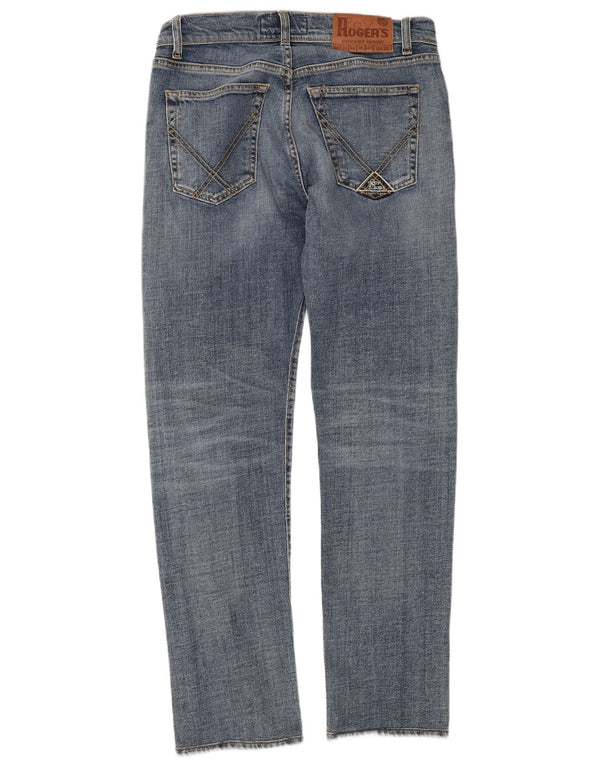 Roy Rogers Mens Straight Jeans W34 L32 Blue Cotton
