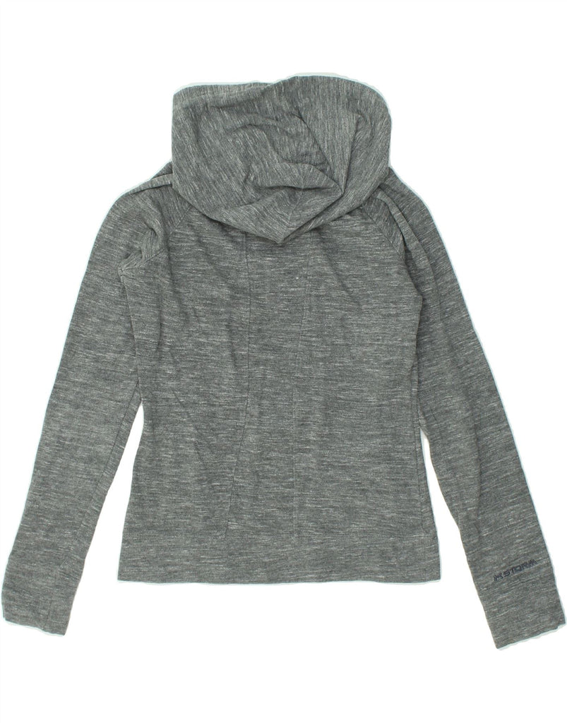 UNDER ARMOUR Womens Hoodie Jumper UK 6 XS Grey Flecked Cotton | Vintage Under Armour | Thrift | Second-Hand Under Armour | Used Clothing | Messina Hembry 