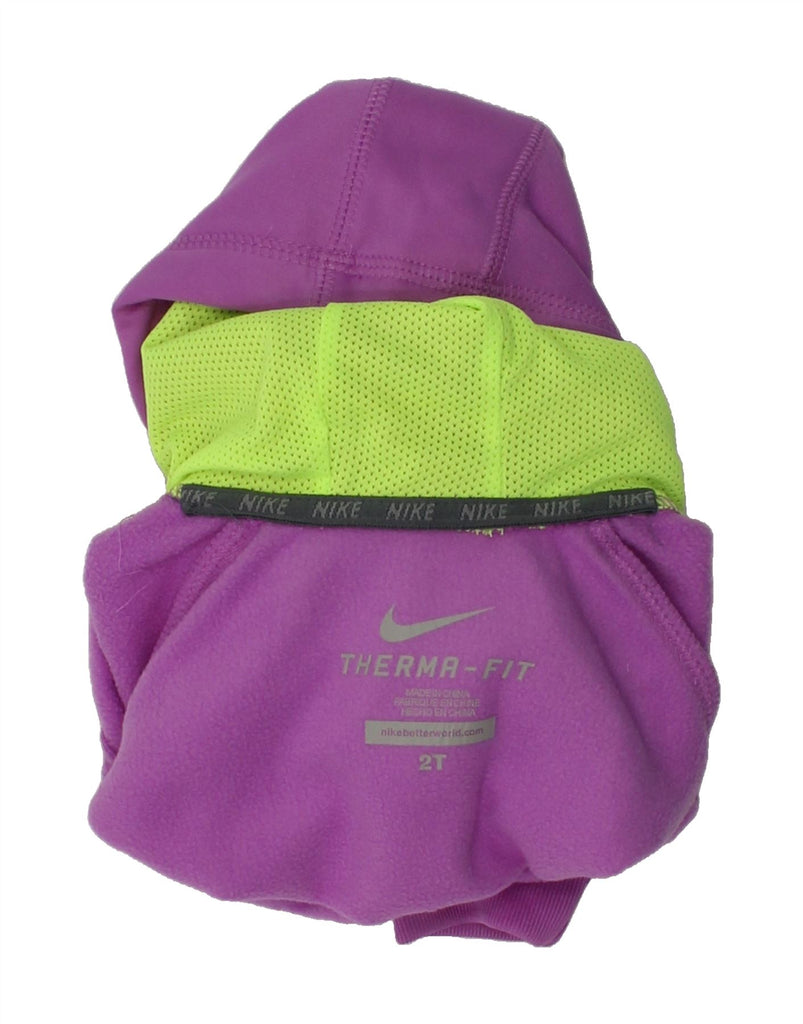 NIKE Baby Girls Therma-Fit Graphic Hoodie Jumper 18-24 Months Purple | Vintage Nike | Thrift | Second-Hand Nike | Used Clothing | Messina Hembry 