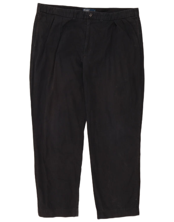 Polo Ralph Lauren Mens Pegged Chino Trousers W44 L31 Navy Blue Cotton