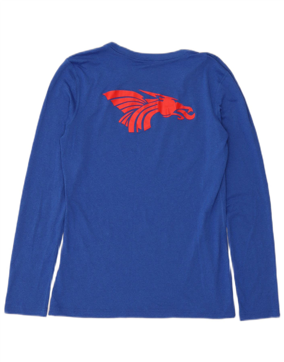 Nike Womens Hutchinson Graphic Top Long Sleeve UK 10 Small Blue Polyester