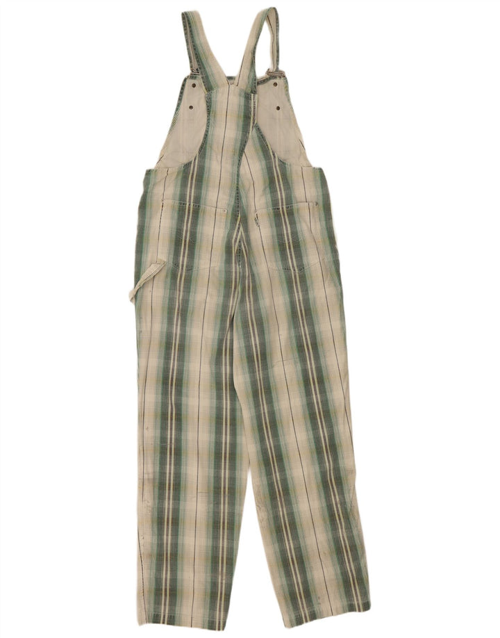 S.Oliver Womens Dungarees Trousers Medium W32 L29 Green Check Cotton