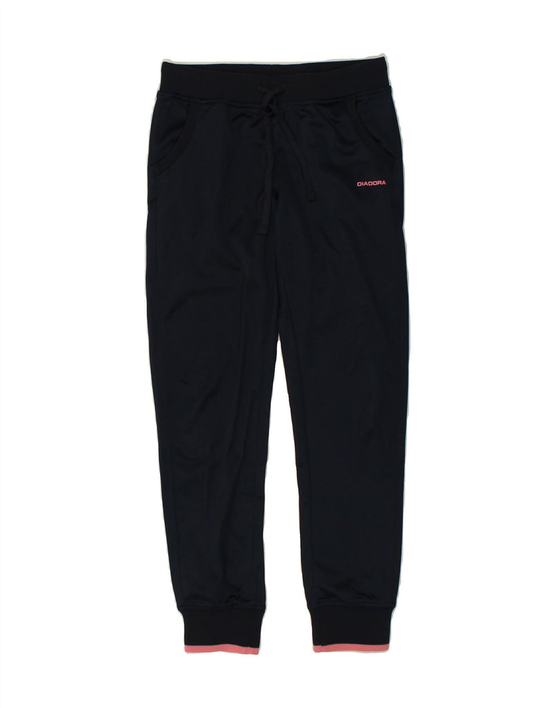 DIADORA Girls Tracksuit Trousers Joggers 11-12 Years XL  Navy Blue | Vintage Diadora | Thrift | Second-Hand Diadora | Used Clothing | Messina Hembry 