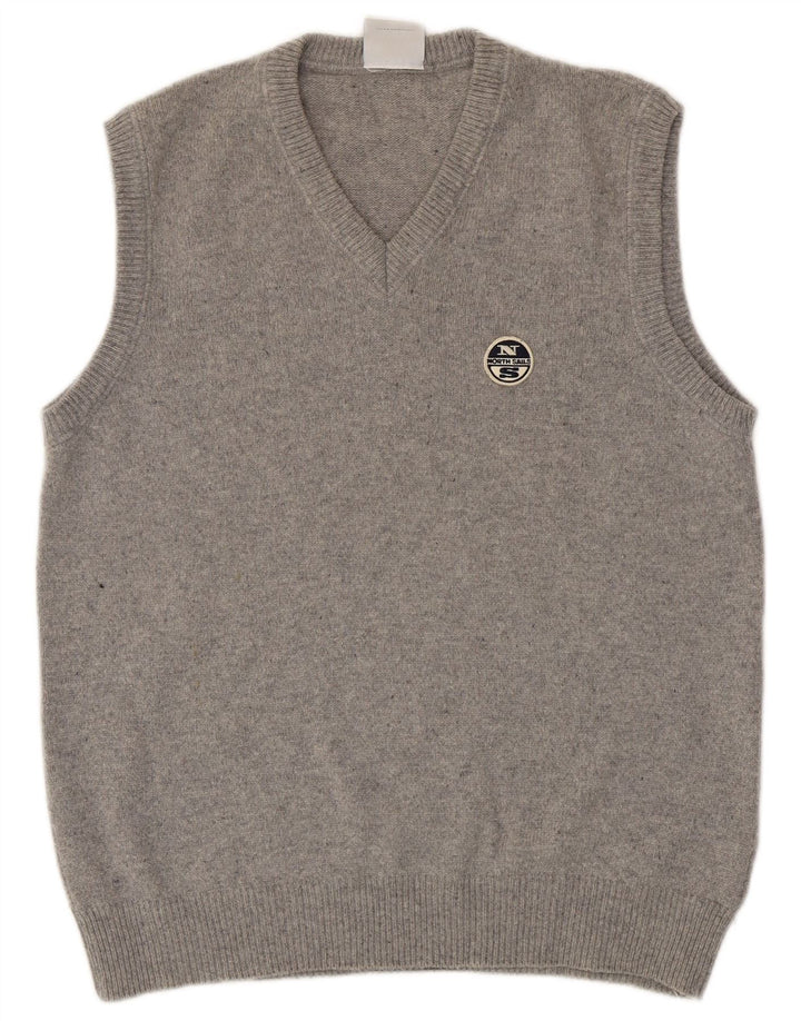 North Sails Mens Vest Tank Top Medium Grey