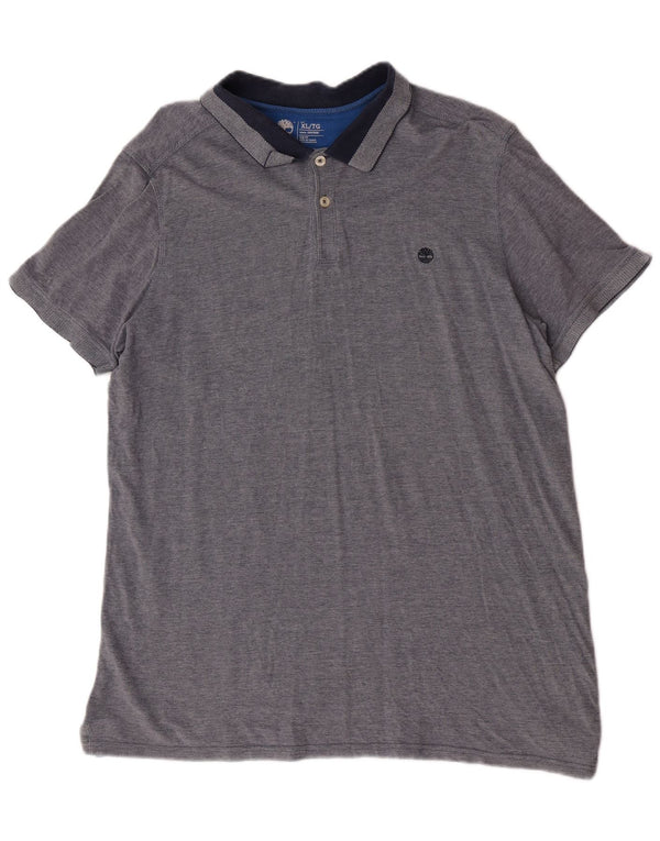 Timberland Mens Slim Fit Polo Shirt XL Navy Blue Cotton