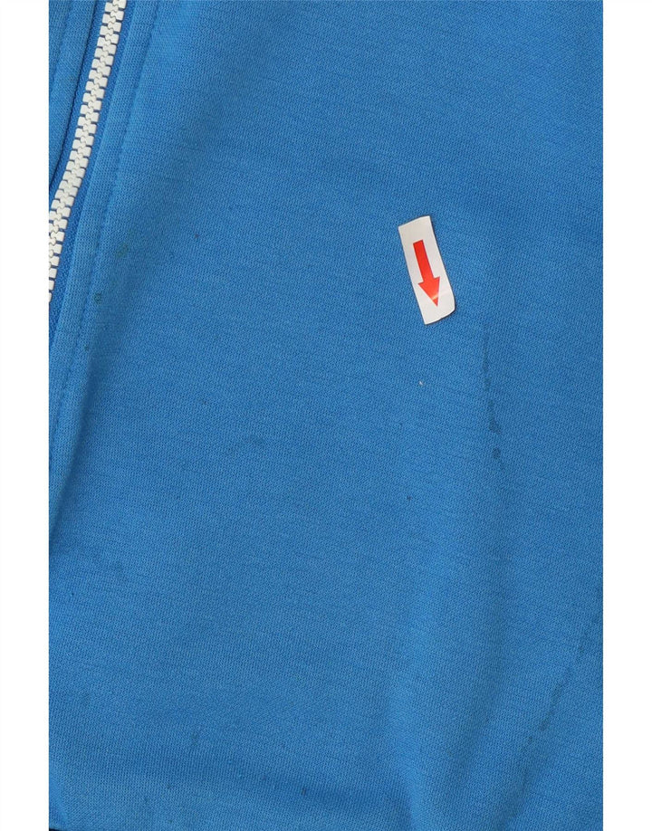 Asics Mens Graphic Tracksuit Top Jacket 2XL Blue Colourblock Cotton