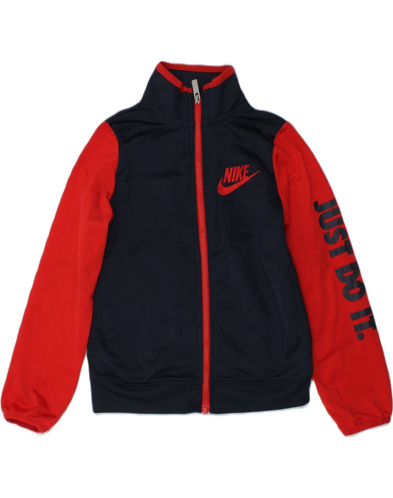 NIKE Boys Graphic Tracksuit Top Jacket 5-6 Years Medium Navy Blue | Vintage Nike | Thrift | Second-Hand Nike | Used Clothing | Messina Hembry 