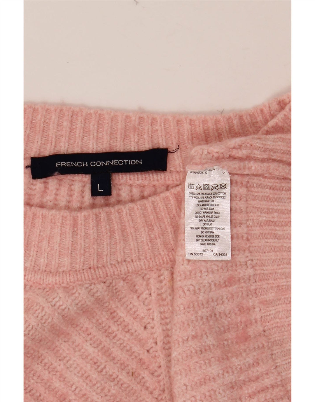 FRENCH CONNECTION Womens Boat Neck Jumper Sweater UK 16 Large Pink