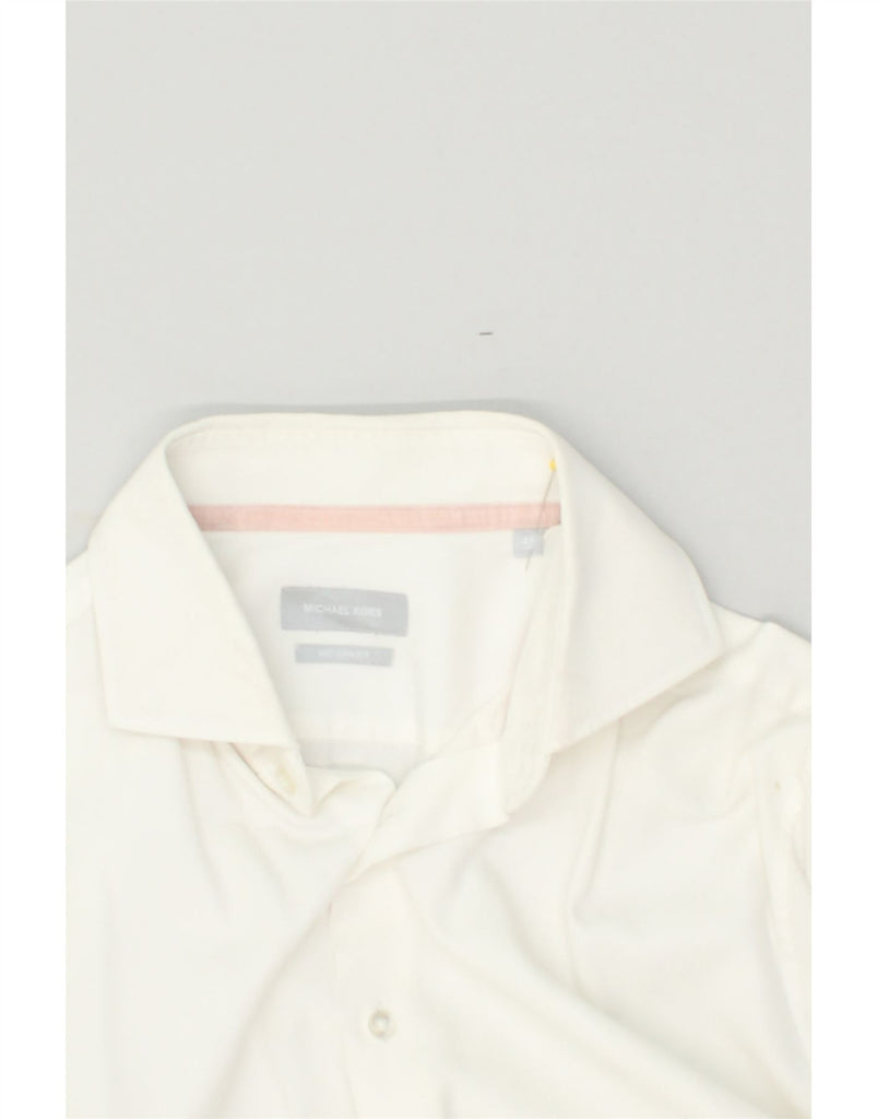 MICHAEL KORS Mens Shirt Size 41 Medium White Cotton | Vintage Michael Kors | Thrift | Second-Hand Michael Kors | Used Clothing | Messina Hembry 