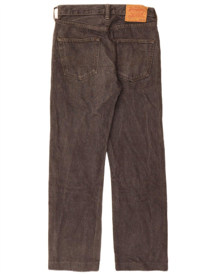 Levi's Mens 501 Straight Jeans W28 L28 Grey Cotton