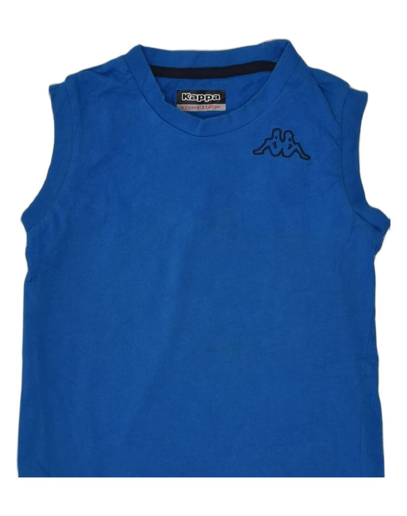 KAPPA Boys Vest Top 5-6 Years Blue Cotton | Vintage Kappa | Thrift | Second-Hand Kappa | Used Clothing | Messina Hembry 