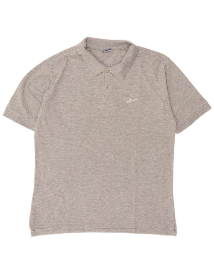 Reebok Mens Polo Shirt XL Grey Cotton