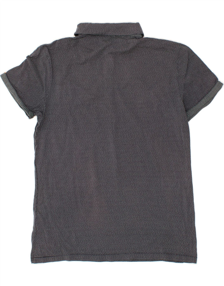 HUGO BOSS Mens Polo Shirt Medium Navy Blue Spotted Vintage Hugo Boss and Second-Hand Hugo Boss from Messina Hembry 