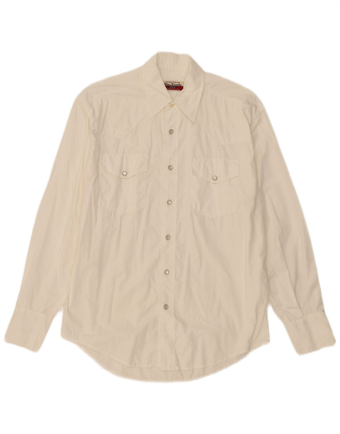BENETTON Mens Blue Family Shirt Medium White Cotton