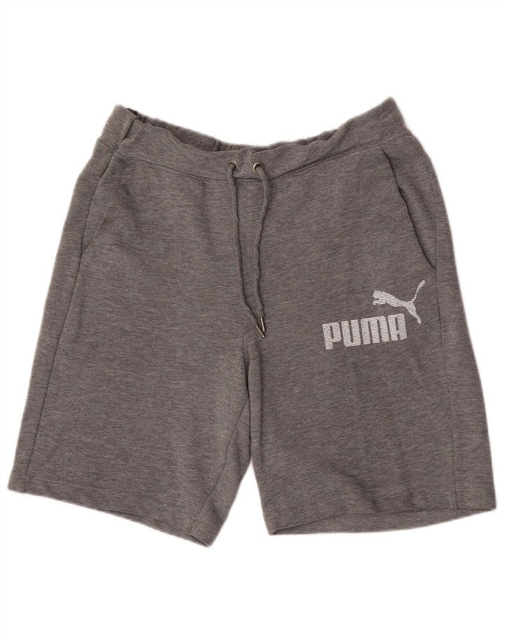 Puma Mens Graphic Sport Shorts Medium  Grey