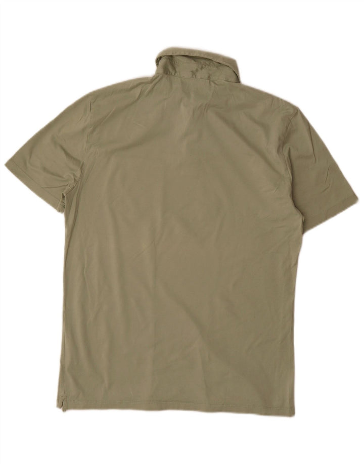 Reiss Mens Polo Shirt Medium Khaki Cotton