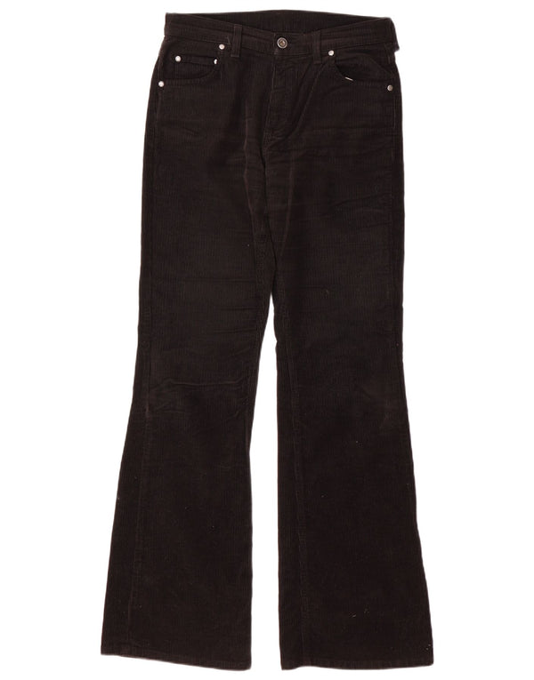 Mustang Womens Bootcut Corduroy Trousers W27 L32 Black Cotton