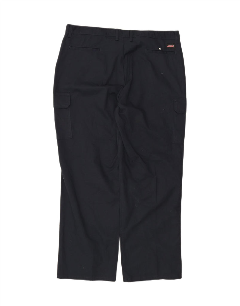DICKIES Mens Straight Cargo Trousers W42 L32 Navy Blue Polyester Vintage Dickies and Second-Hand Dickies from Messina Hembry 