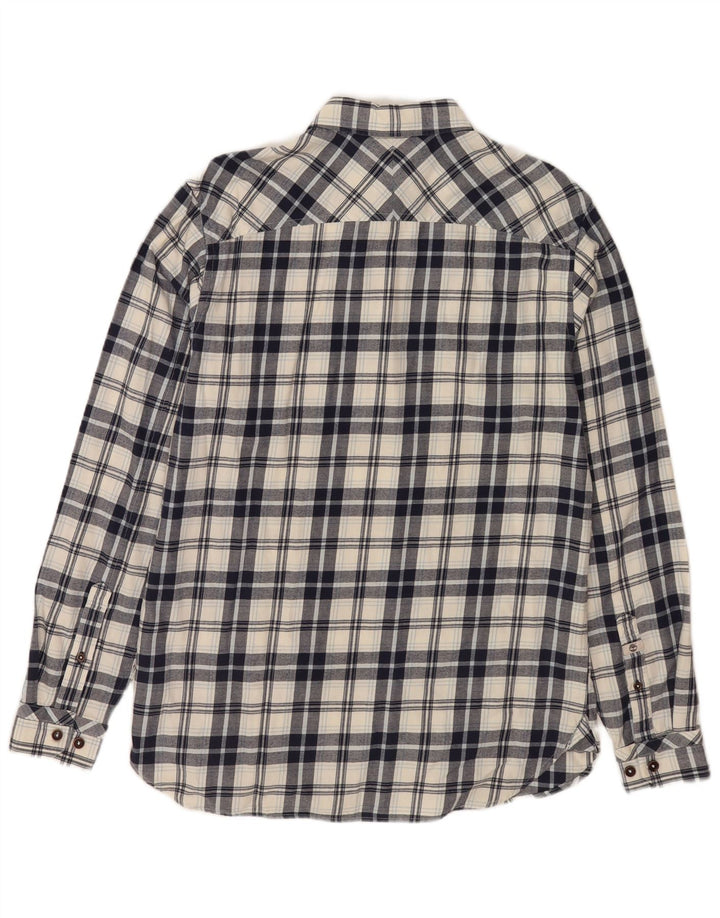 Timberland Mens Regular Fit Flannel Shirt Medium Blue Check Cotton