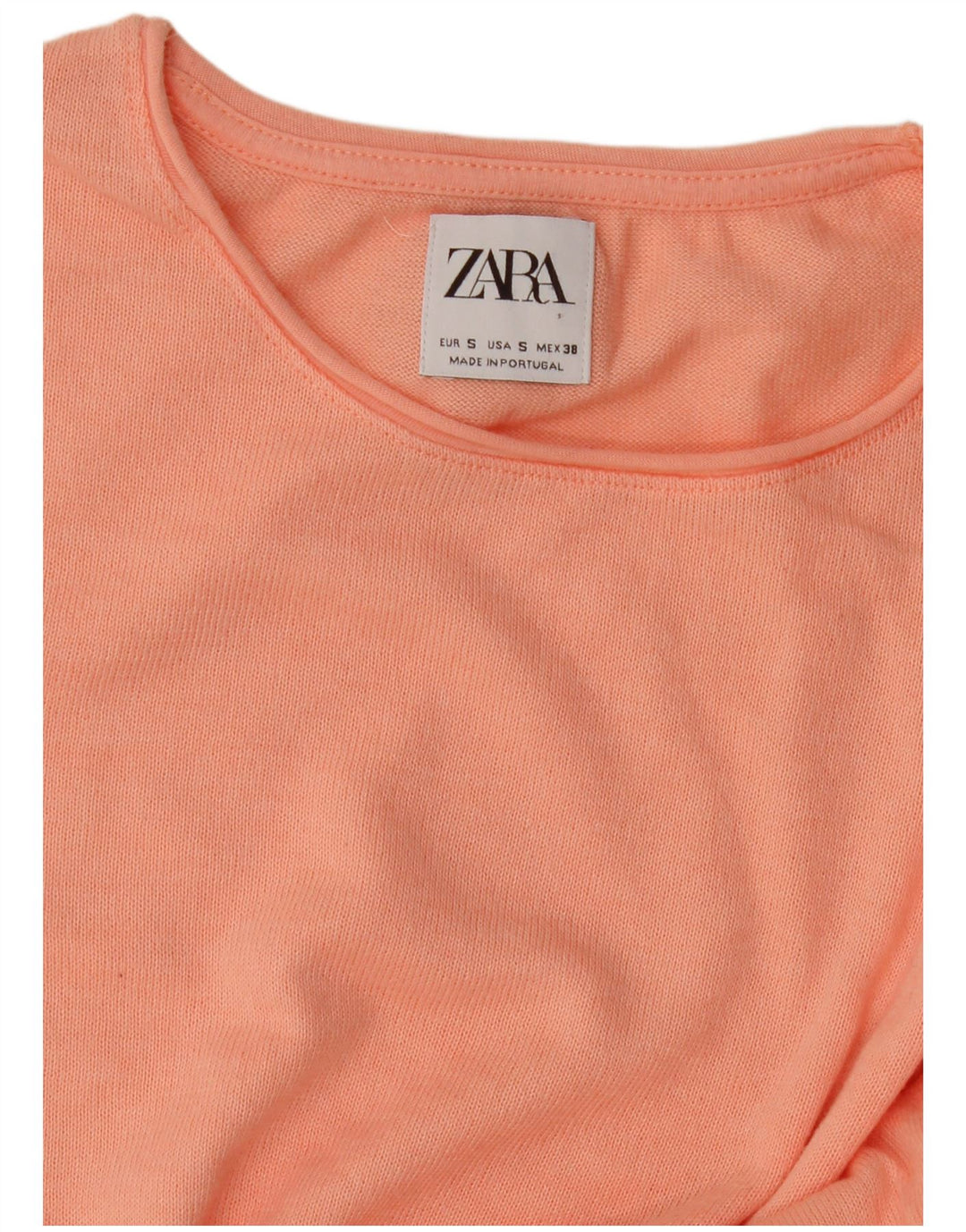 Zara Womens Oversized T-Shirt Top UK 10 Small Pink
