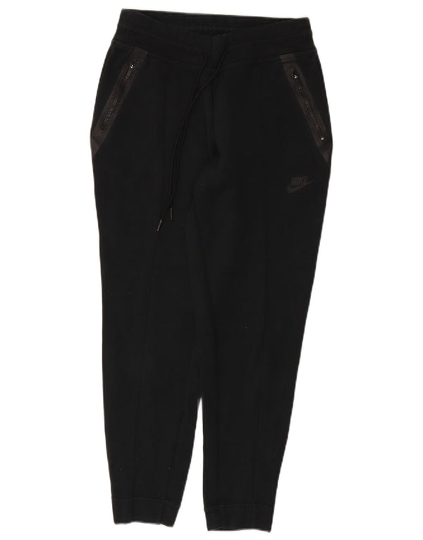 Nike Womens Tracksuit Trousers Joggers UK 12 Medium  Black Cotton