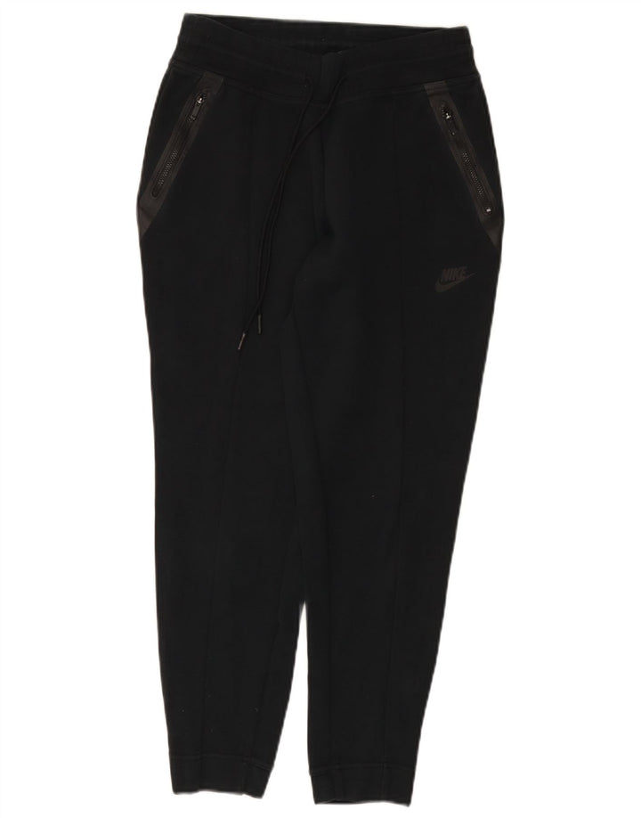 Nike Womens Tracksuit Trousers Joggers UK 12 Medium  Black Cotton