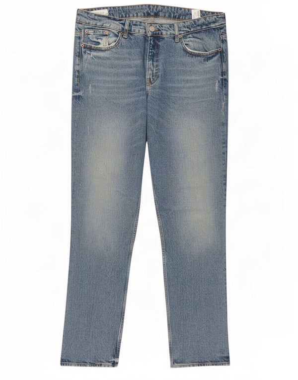 Zara Womens Straight Jeans EU 46 XL W36 L32 Blue Cotton